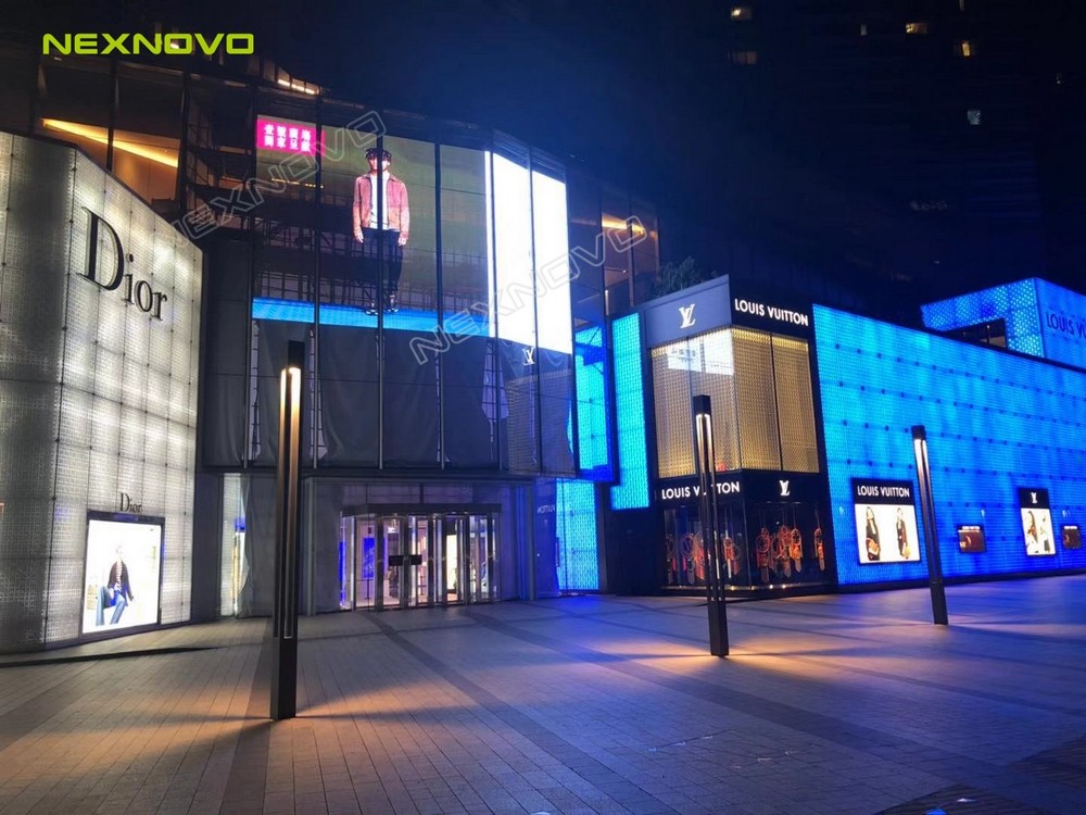 澳门壹号广场透明LED玻璃屏项目(图4)